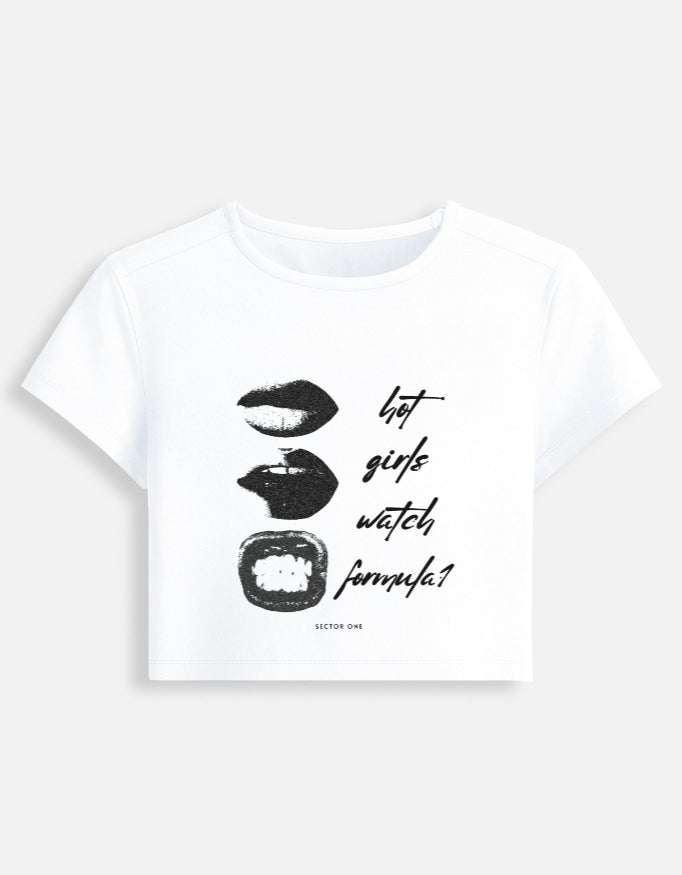 HOT GIRLS WATCH F1 BABY TEE